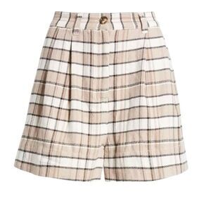 Treasure & Bond Brown Plaid Chanterelle Shorts Size 8 NWT - new
